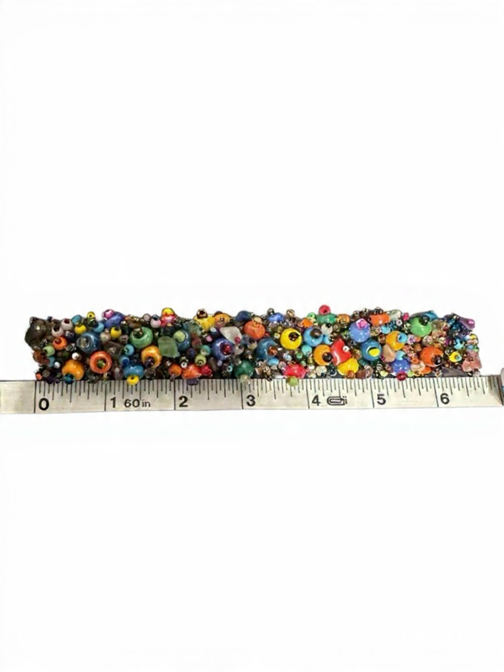 Artisan Multi-Color Chunky Beaded Cuff Bracelet - Picture 3 of 4